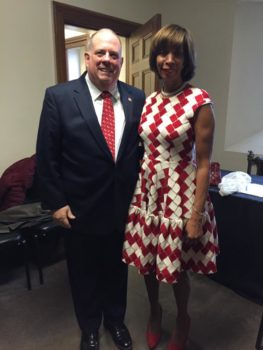 Gobernador Larry Hogan y Alcaldesa Catherine Pugh 