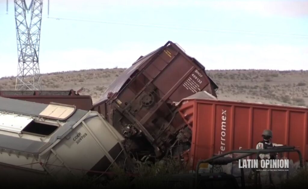 Drenan acido sulfurico del tren que descarrilo con migrantes