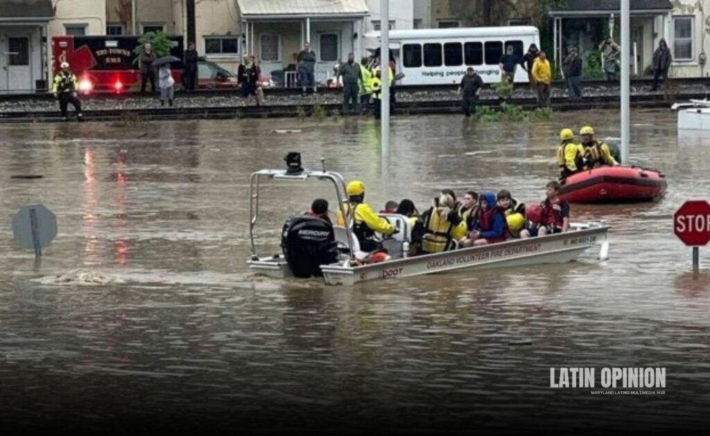 rescate de niños de escuelas en barco