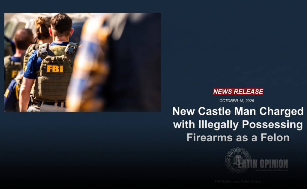 Hombre de New Castle acusado de posesión ilegal de armas de fuego como delincuente convicto
