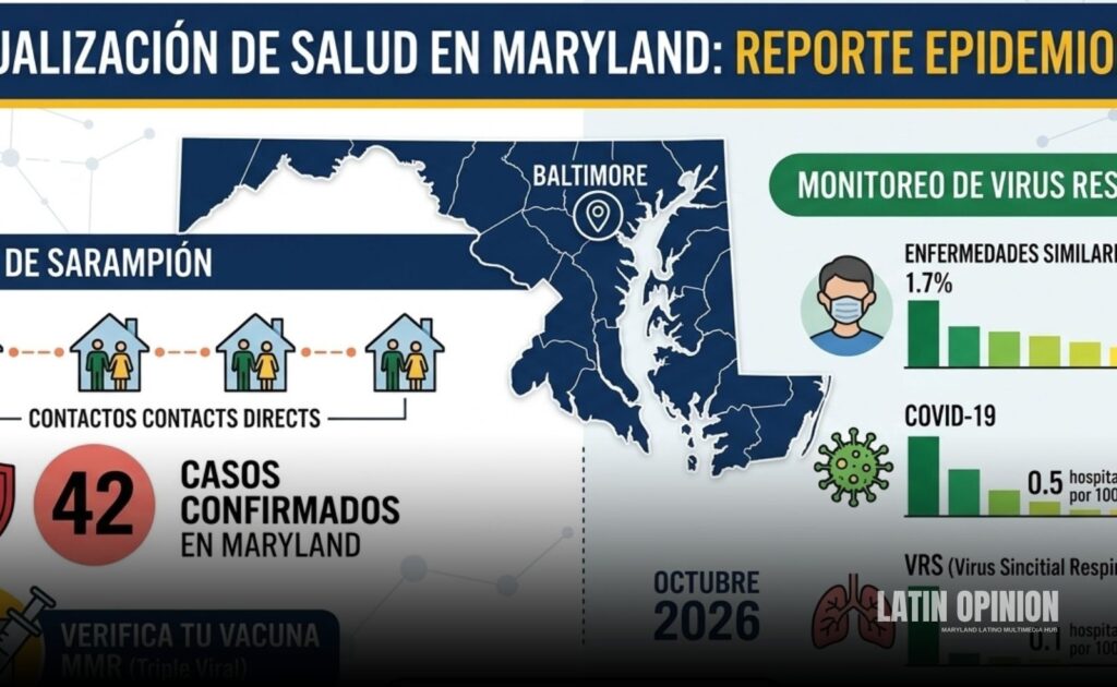 Maryland: reporte actualizado de sarampión y virus respiratorios